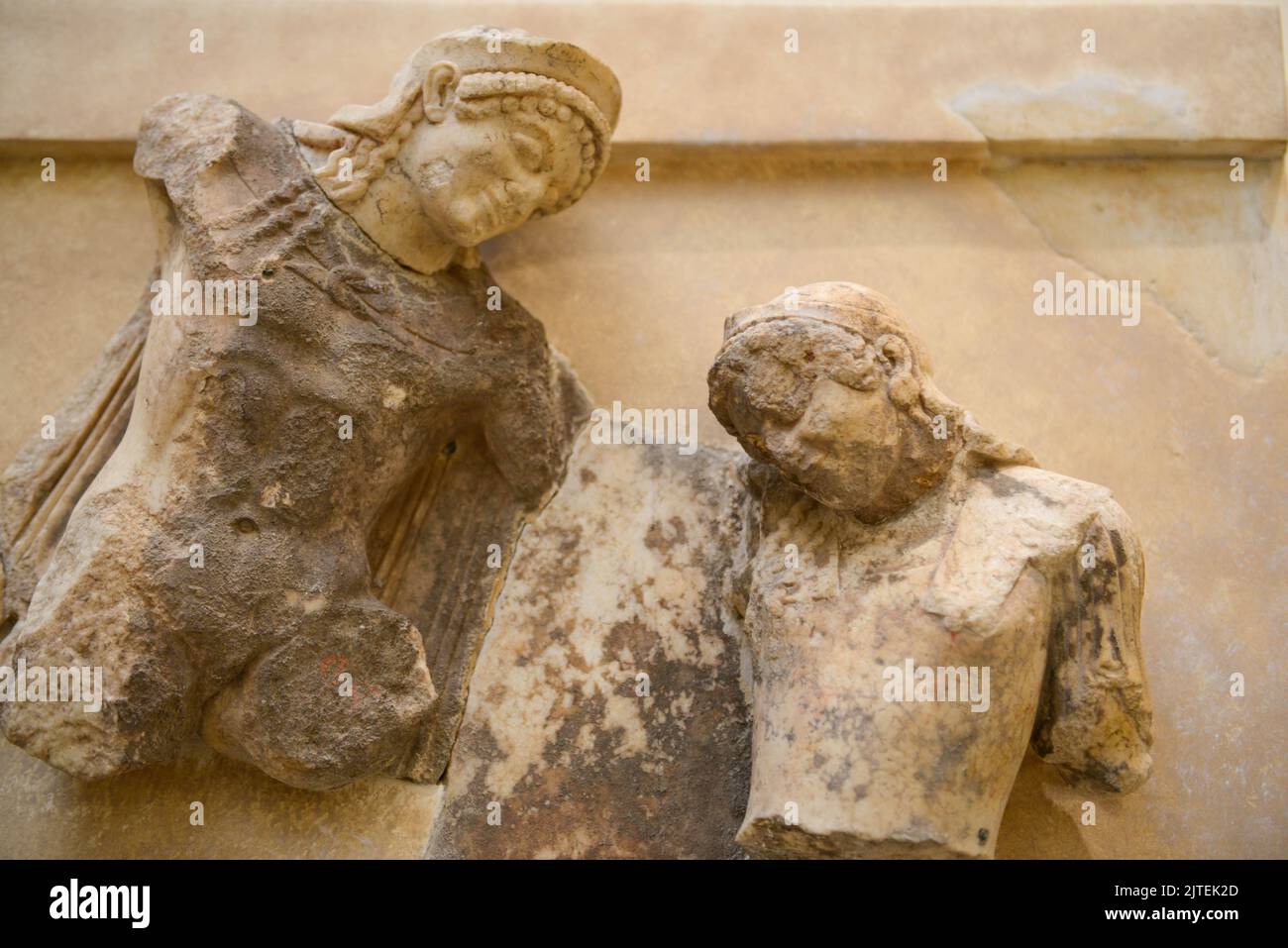 Delphi, Grecia - 21 maggio 2022: Il museo archeologico di Delphi in Grecia Foto Stock