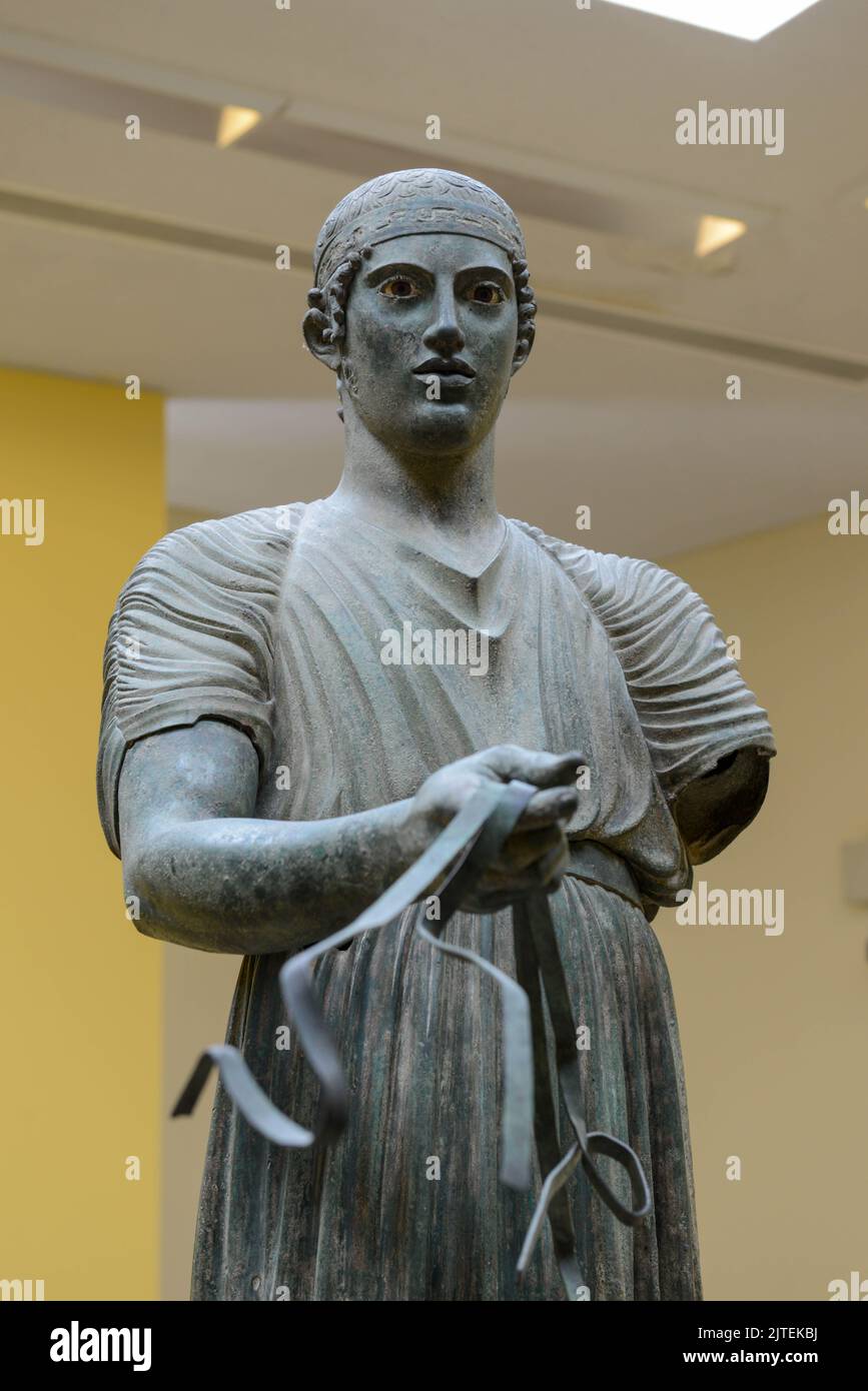 Delphi, Grecia - 21 maggio 2022: Il museo archeologico di Delphi in Grecia Foto Stock