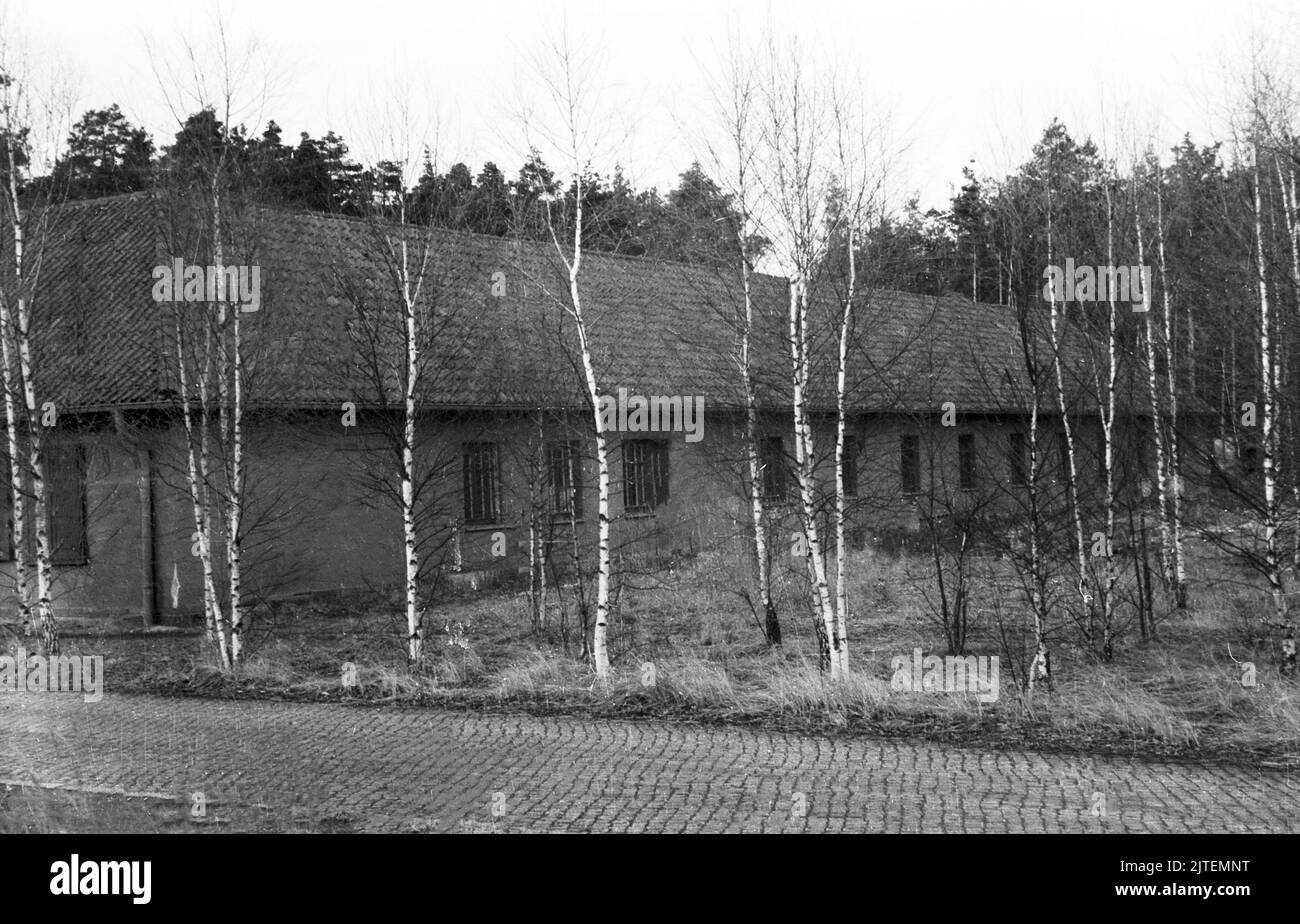 Der Landsitz und die Villa vom früheren Propagandaminister Joseph Goebbels, das Gelände Bogensee bei Wandlitz, wird nun als Hochschule der FDJ genutzt, Nähe Berlin, Deutschland 1947. Foto Stock