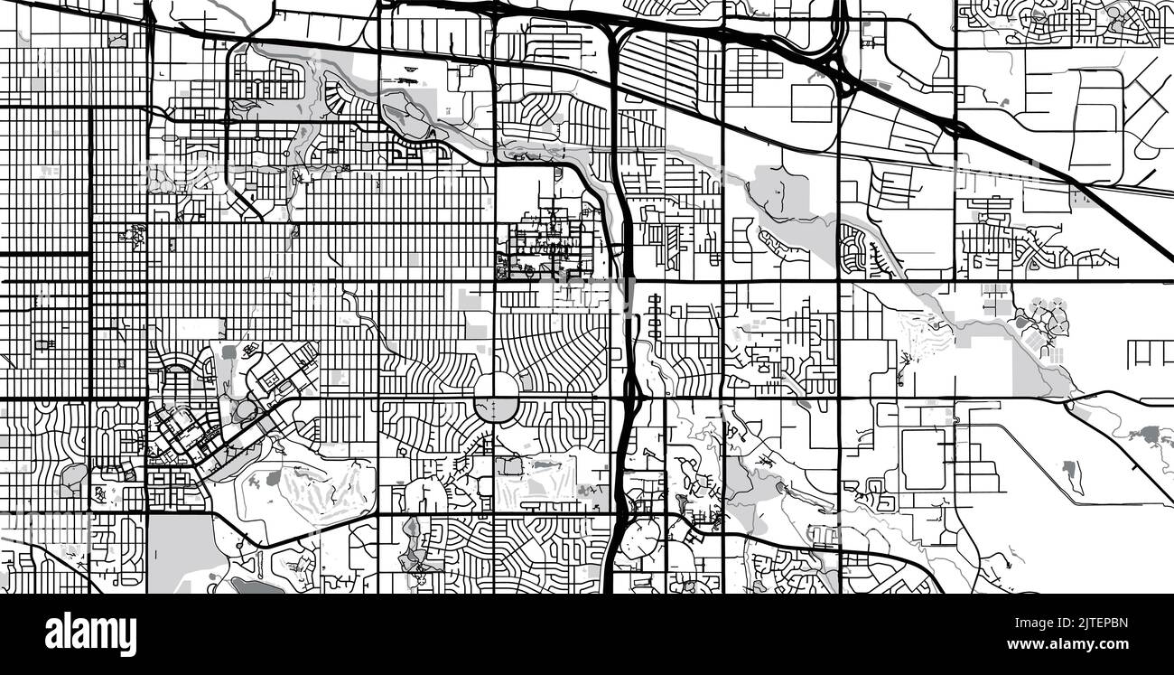 Mappa urbana vettoriale della città di Aurora, Colorado , Stati Uniti d'America Illustrazione Vettoriale