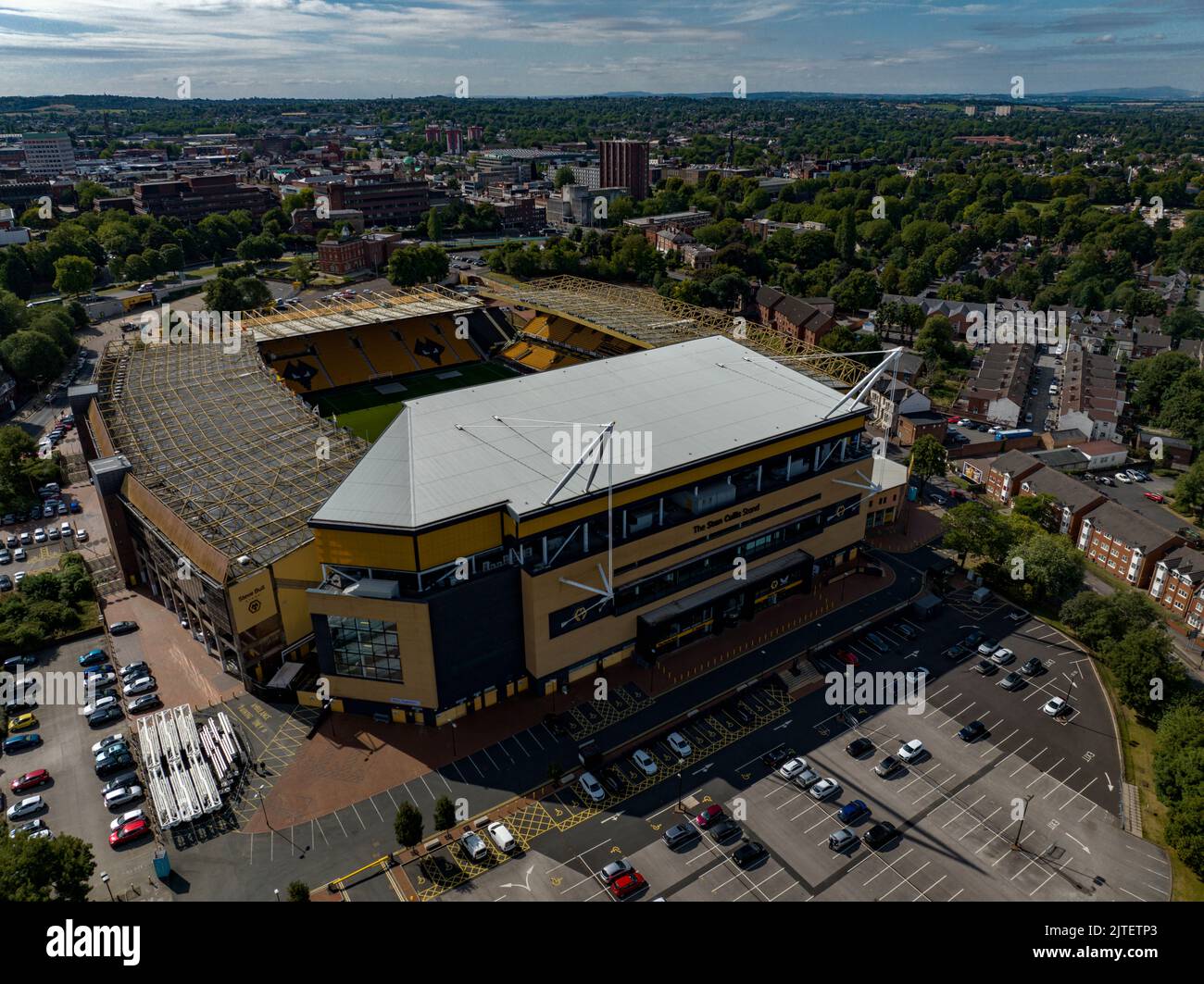 Molineux Stadium a Wolverhampton, West Midlands, Inghilterra, sede del club della Premier League Wolverhampton Wanderers dal 1889 Foto Stock