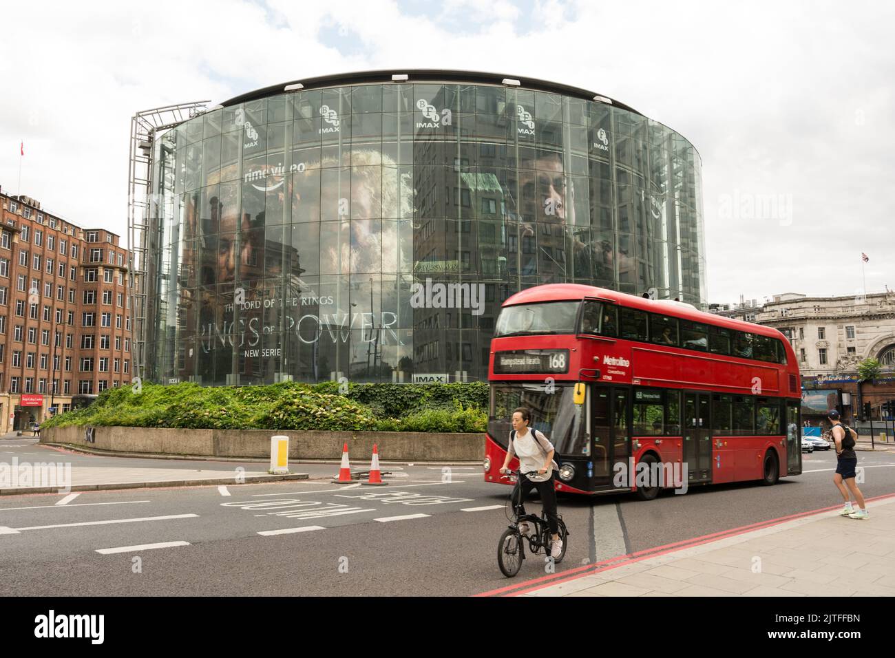 Cinema IMAX su Southbank, Waterloo, Lambeth, Londra, Inghilterra, REGNO UNITO Foto Stock