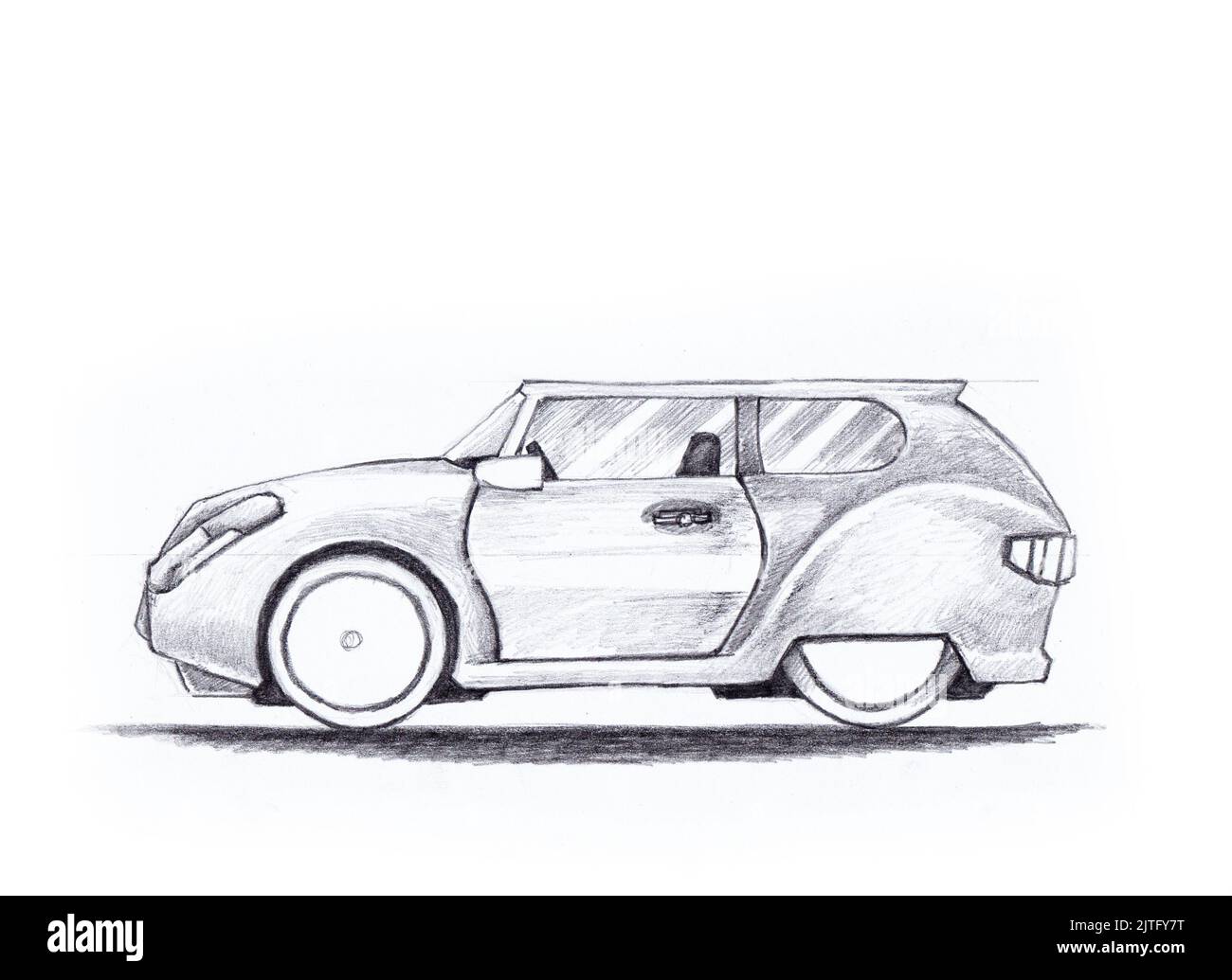 Concept car, schizzo Foto Stock