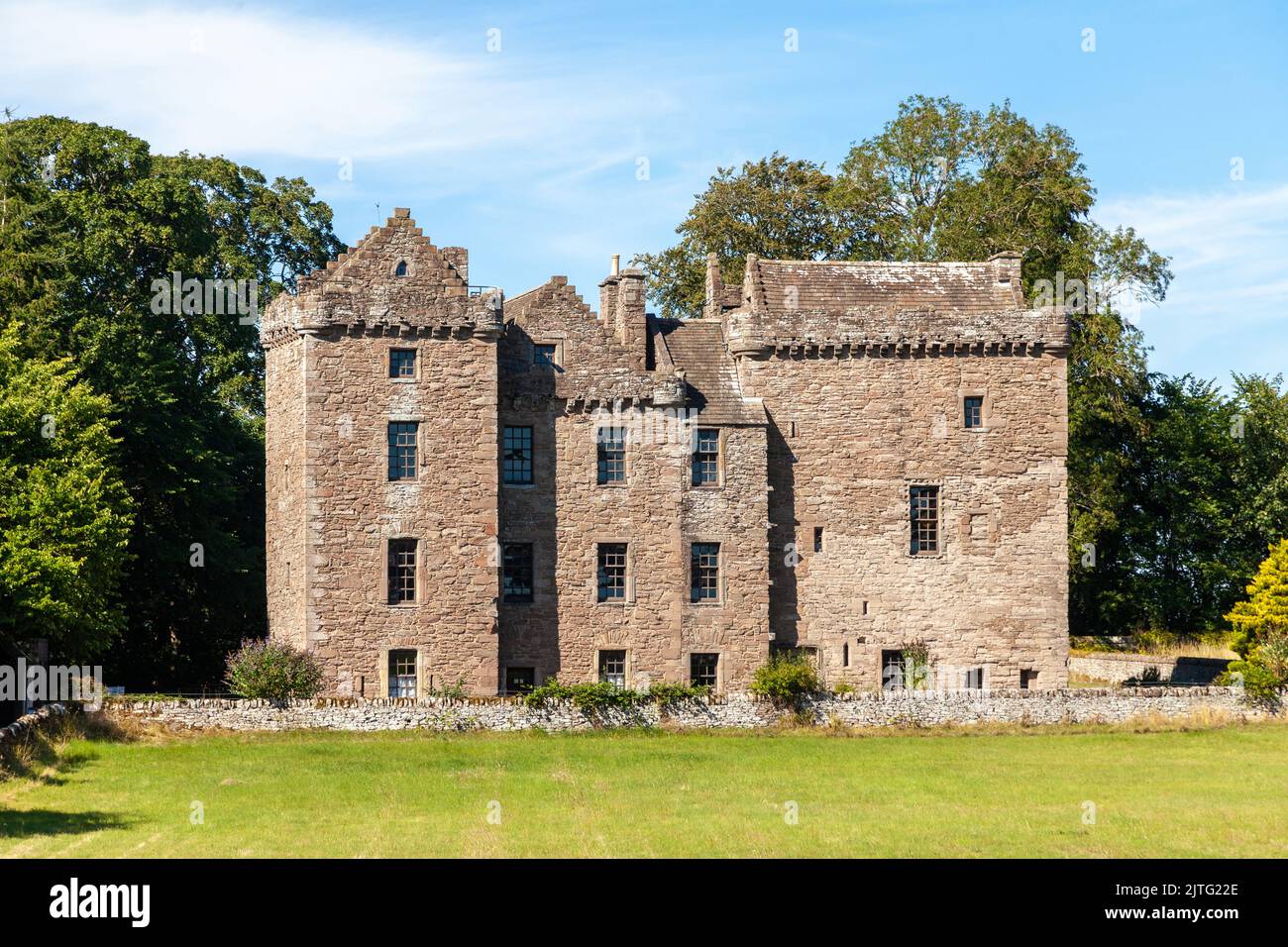 Huntingtower Castle alla periferia della città di Perth, Scozia Foto Stock