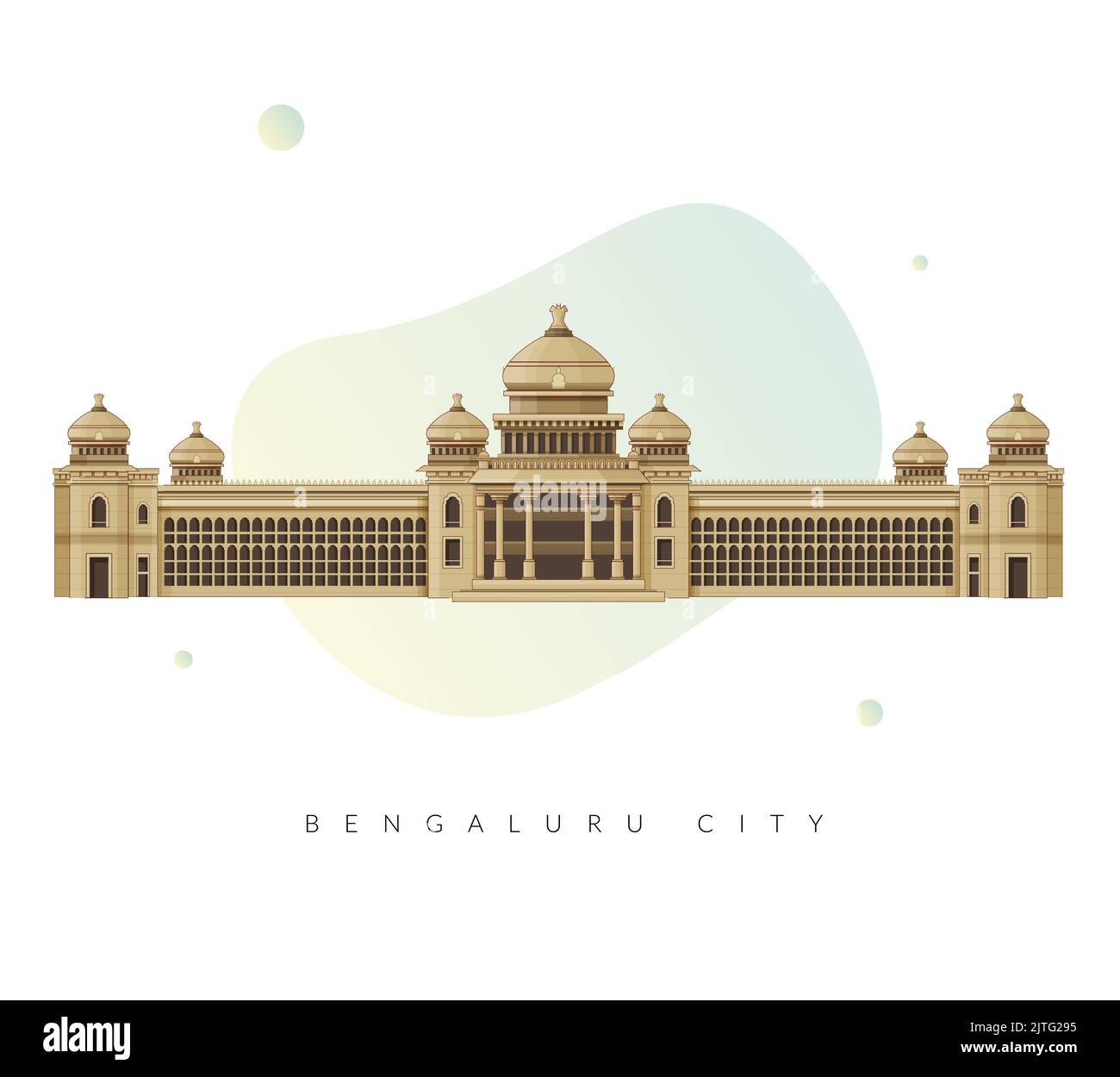 Icona di Bangalore - icona Vidhana Soudha Illustrazione come file EPS 10 Illustrazione Vettoriale