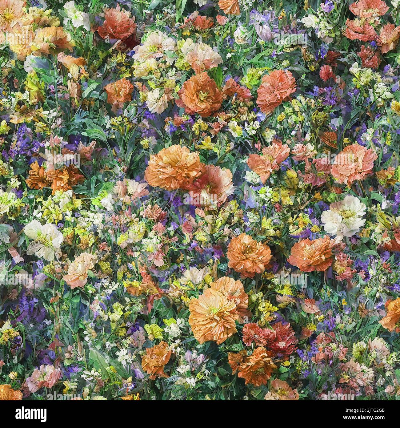 3d rendering di bella illustrazione di sfondo di fiori selvatici Foto Stock