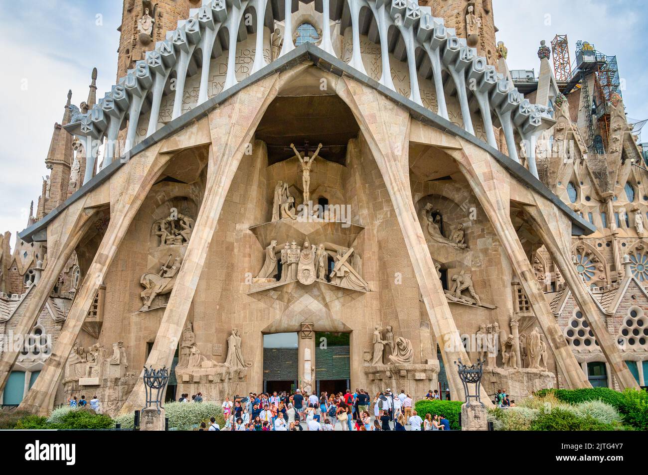 Cattedrale la Sagrada Familia a Barcellona, Spagna Foto Stock