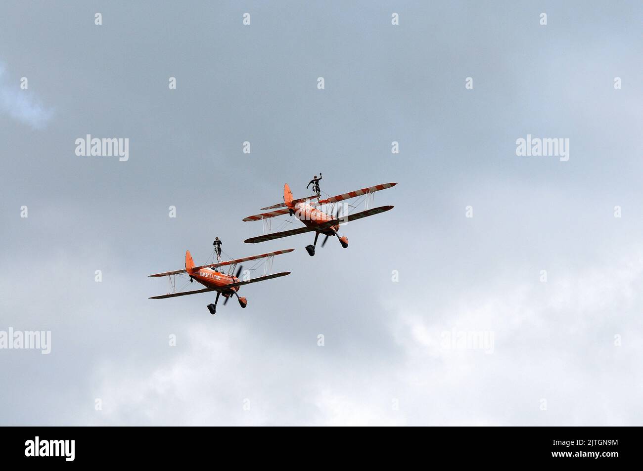 Breitling Wing-Walkers al Cosford Air Show, 2015. Foto Stock