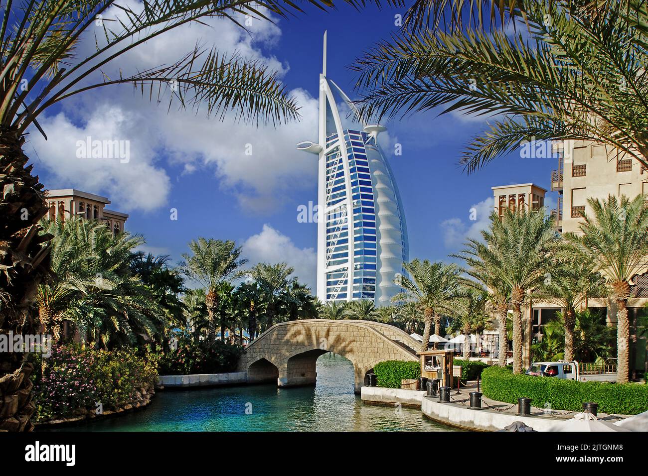 Hotel Burj al Arab a Dubai, Emirati Arabi Uniti, Dubai Foto Stock