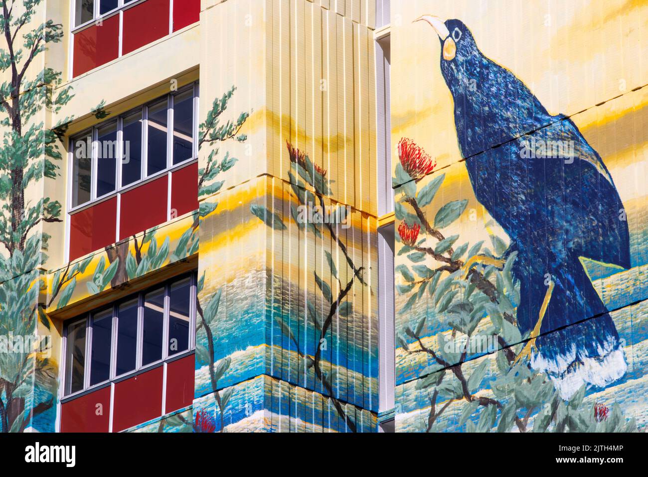 Auckland, Nuova Zelanda, 31 ago, 2022. L'artista Laken Whitecliffe ha dipinto un murale di 12 piani come fundraiser per un Hospice. Credit: David Rowland/Alamy Live News Foto Stock