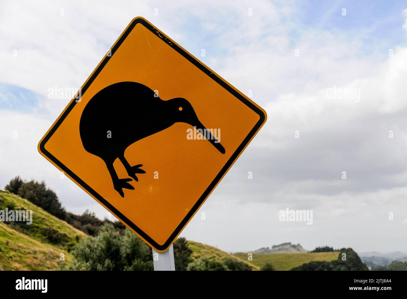 Nuova Zelanda cartello stradale Foto Stock