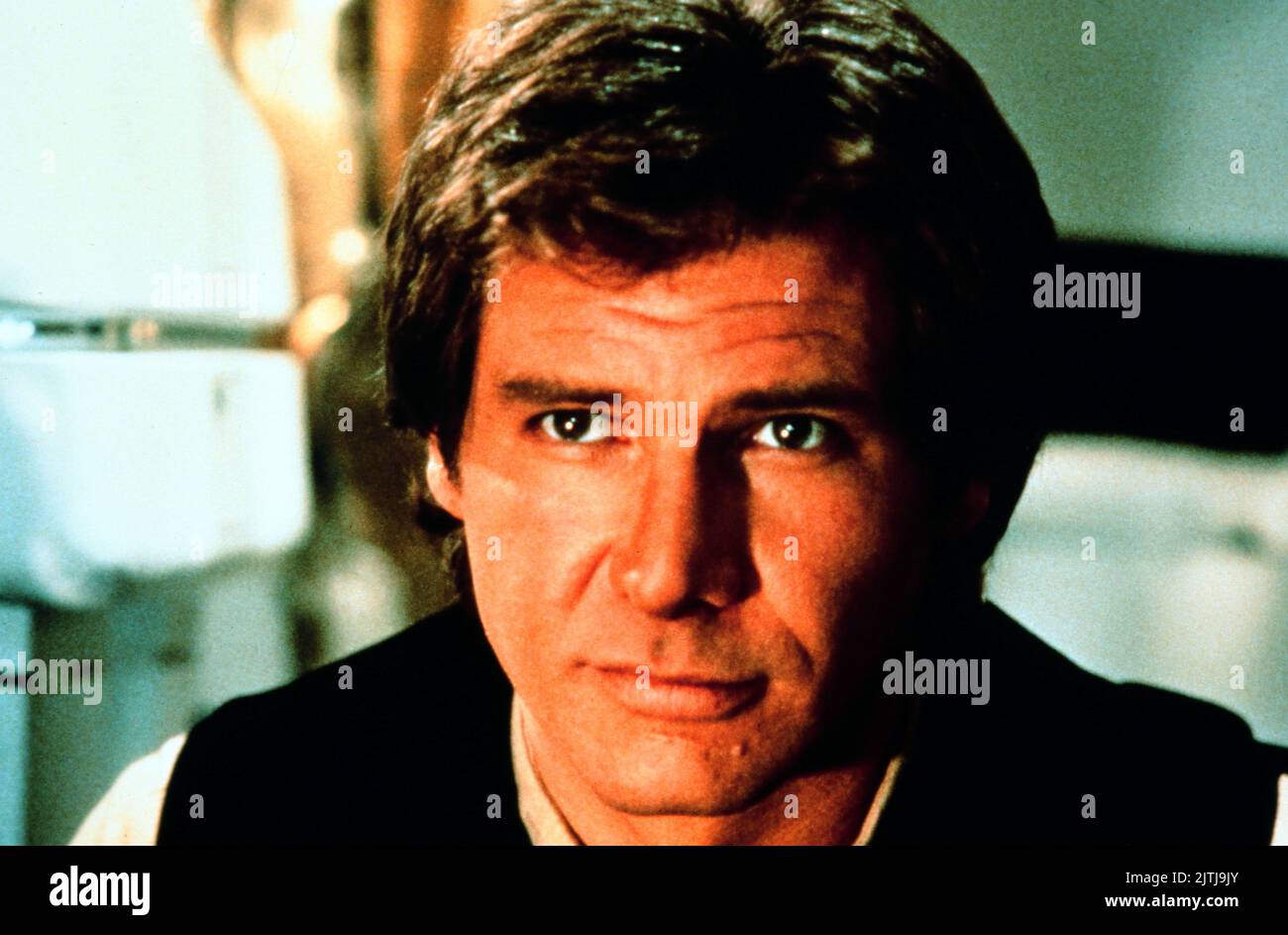 Star Wars, aka Krieg der Sterne, USA 1977, Regie: George Lucas, Darsteller: Harrison Ford als Han solo Foto Stock