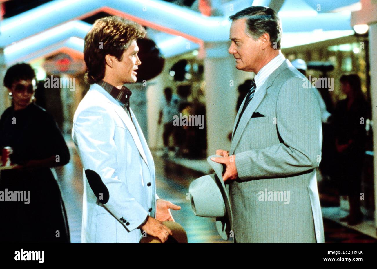 Dallas, Fernsehserie, USA 1978 - 1991, Darsteller: Dack Rambo, Larry Hagman Foto Stock