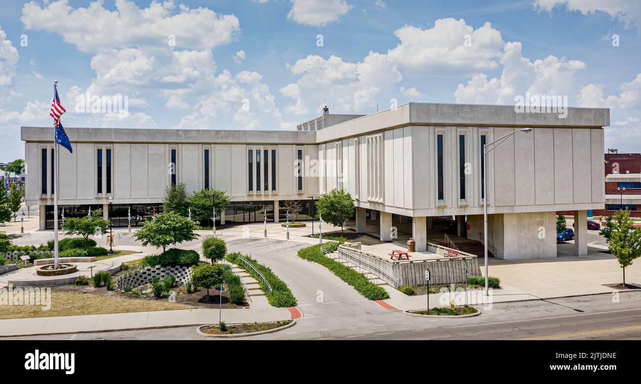 Il tribunale della contea di Delaware a Muncie, Indiana Foto Stock