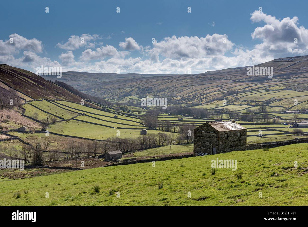 I fienili a Thwaite a Swaledale Foto Stock