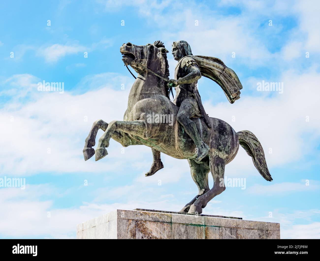 Monumento di Alessandro Magno, Salonicco, Macedonia centrale, Grecia Foto Stock