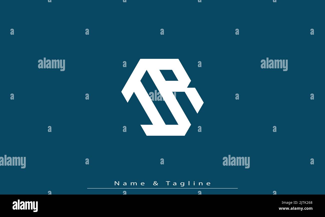 Lettere alfabetiche iniziali Monogramma logo IR , RI Illustrazione Vettoriale