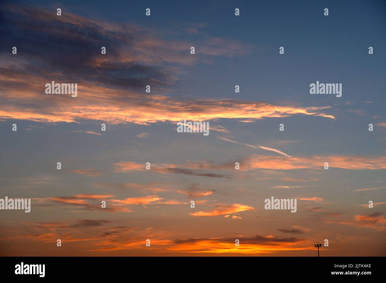 Tramonto con frullato Foto Stock