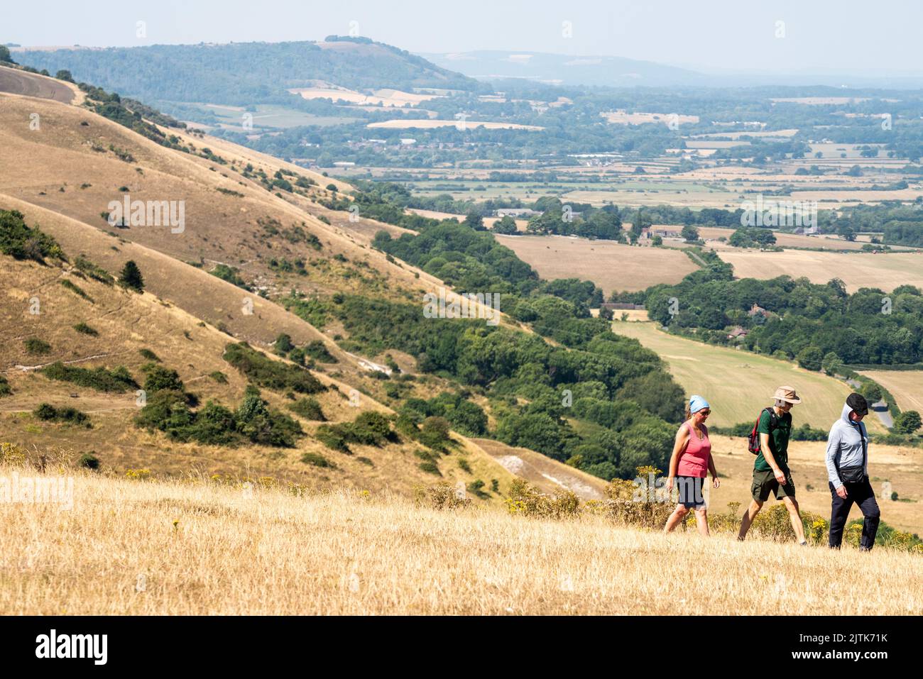 Brighton, 12th 2022 agosto: La scarpata piena, come si vede dalla Devil's Dyke vicino a Brighton Foto Stock