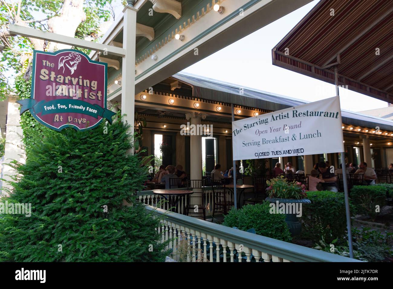 Ristorante di artisti affamati al Days in Ocean Grove, New Jersey. Foto Stock