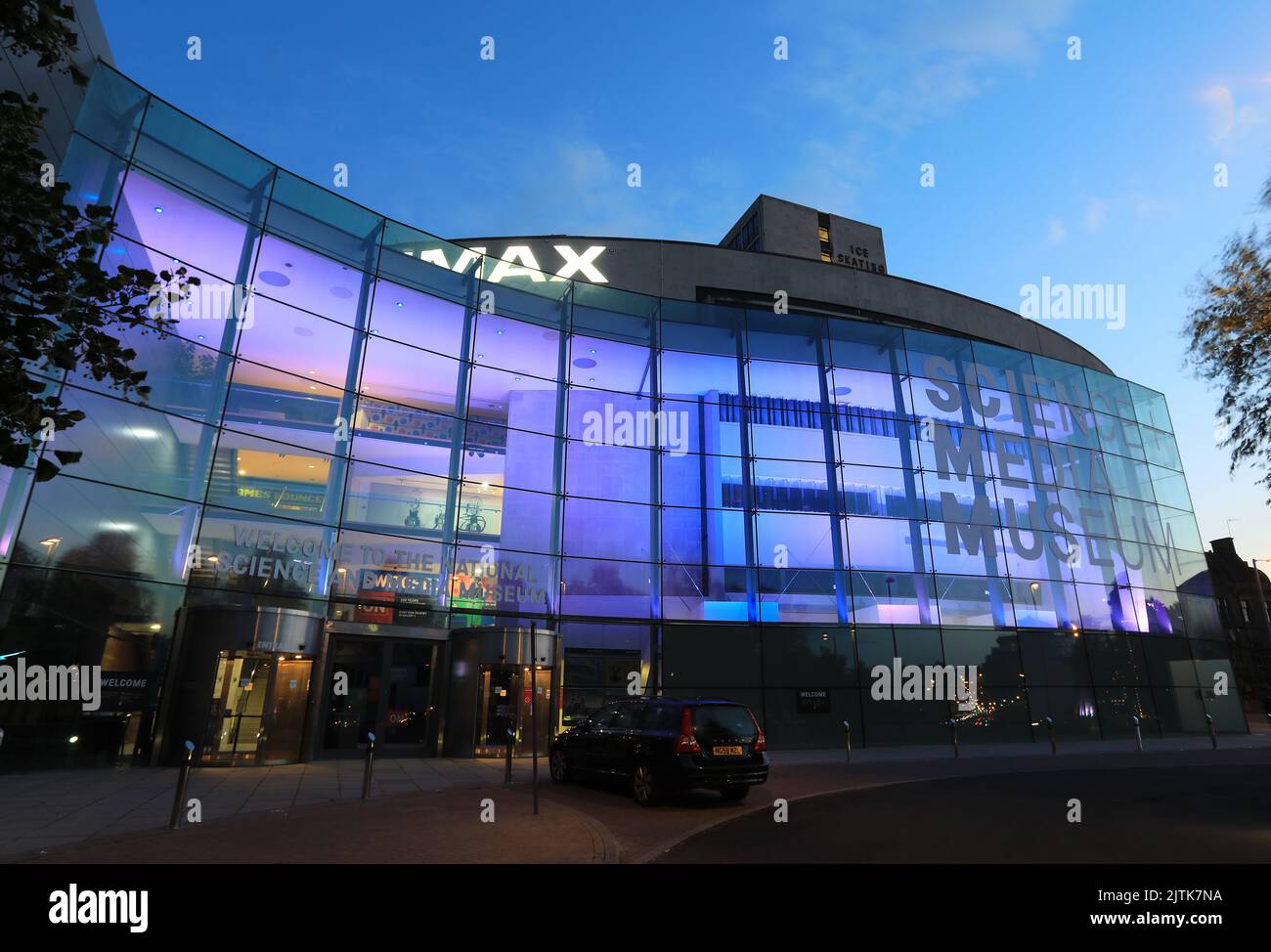 L'acclamato National Science and Media Museum, con mostre di alto profilo e gallerie interattive, si trova nella città di Bradford, West Yorkshire, Regno Unito Foto Stock