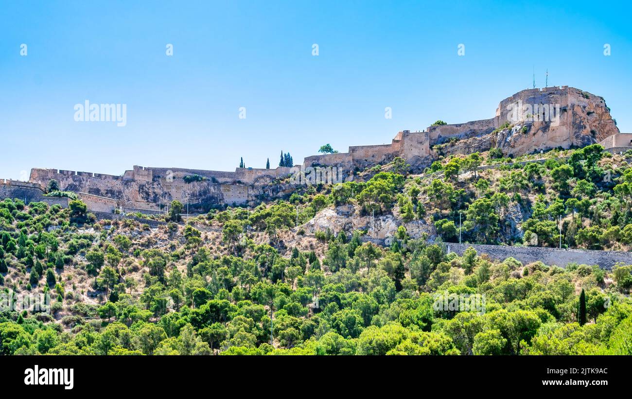 Castello di Santa Barbara, Alicante, Spagna Foto Stock