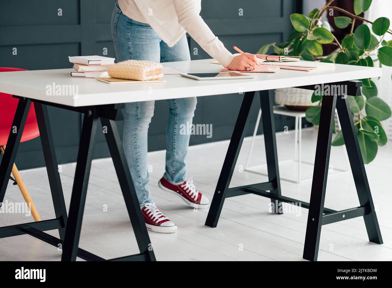 social network business marketing smm gambe donna Foto Stock