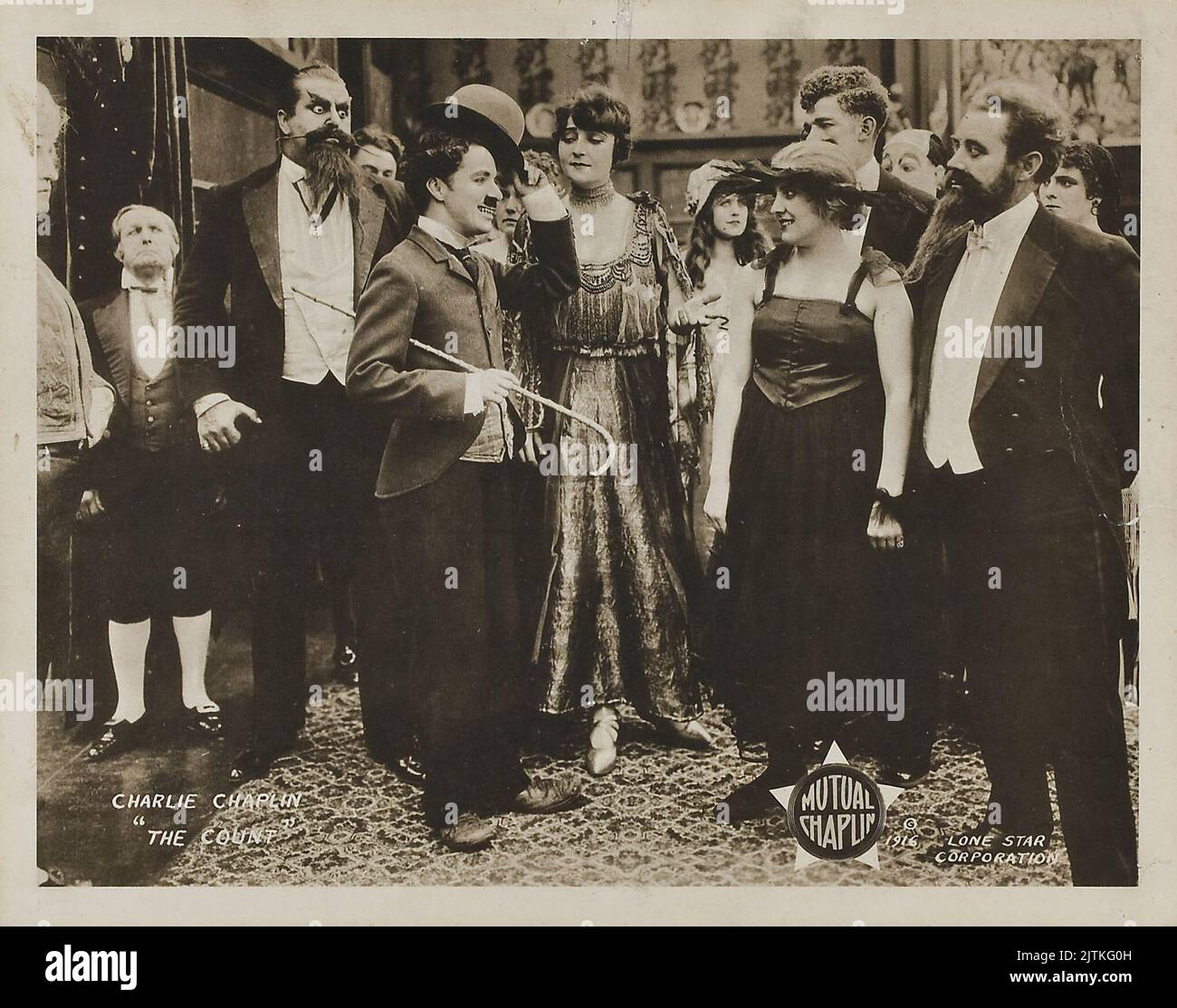 Charlie Chaplin - il Conte - carta lobby Foto Stock