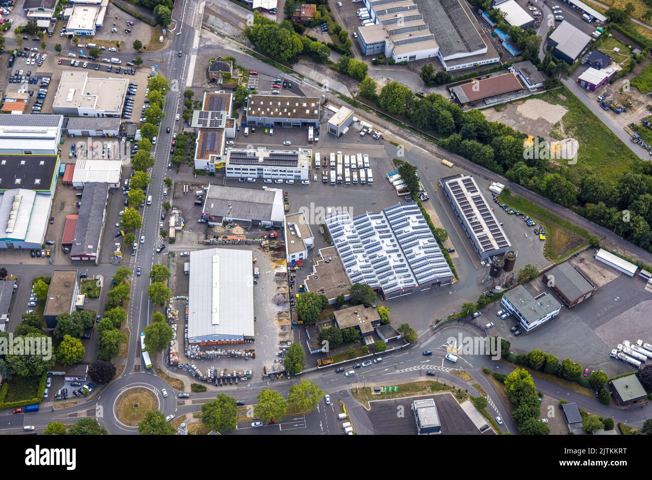 Veduta aerea, EUV Stadtbetrieb Castrop-Rauxel AöR, Westring, Behringhausen, Castrop-Rauxel, Ruhr, Renania settentrionale-Vestfalia, Germania, Authority, DE, Foto Stock