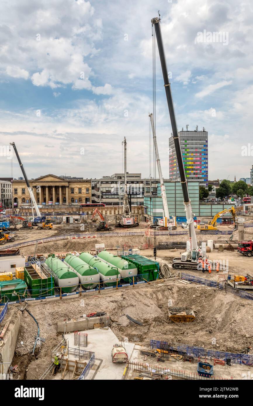 Ristrutturazione del sito di oggi demolito Elephant & Castle centro commerciale per fornire un nuovo centro città. Foto Stock