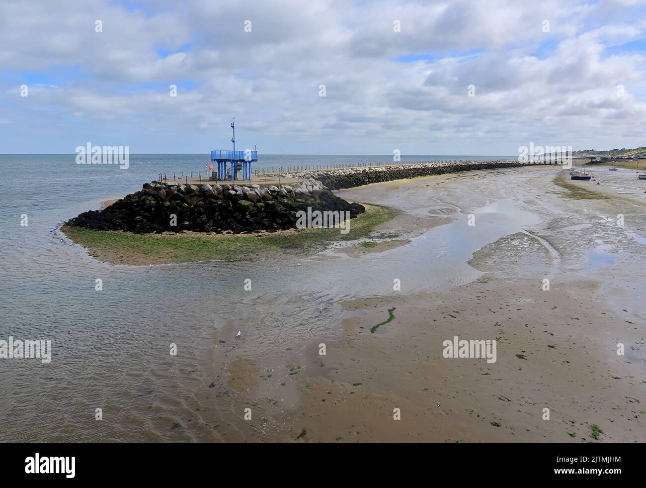 Una vista della fine di Neptunes Arm a Herne Bay Foto Stock