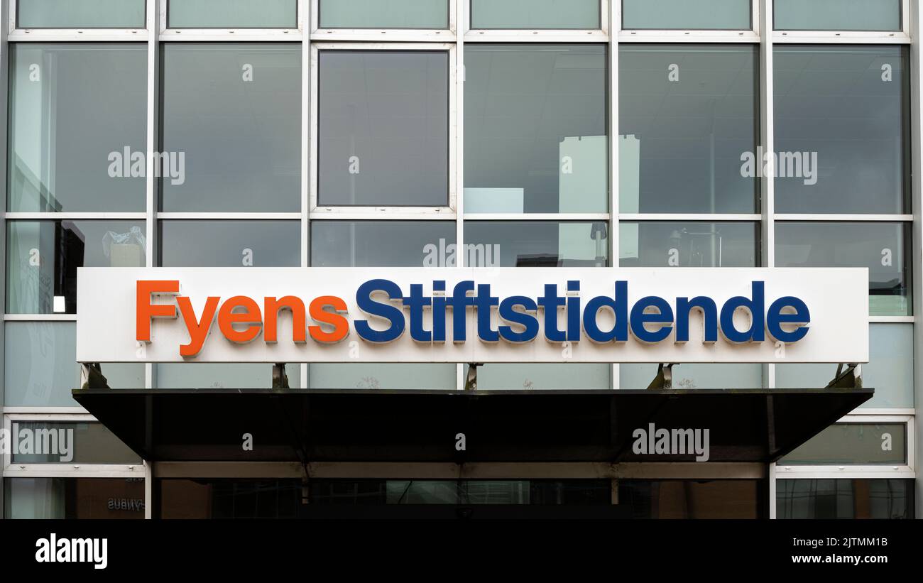 Il capo del quotidiano Fyens Stiftstidende a Odense, Danimarca, 28 agosto 2022 Foto Stock