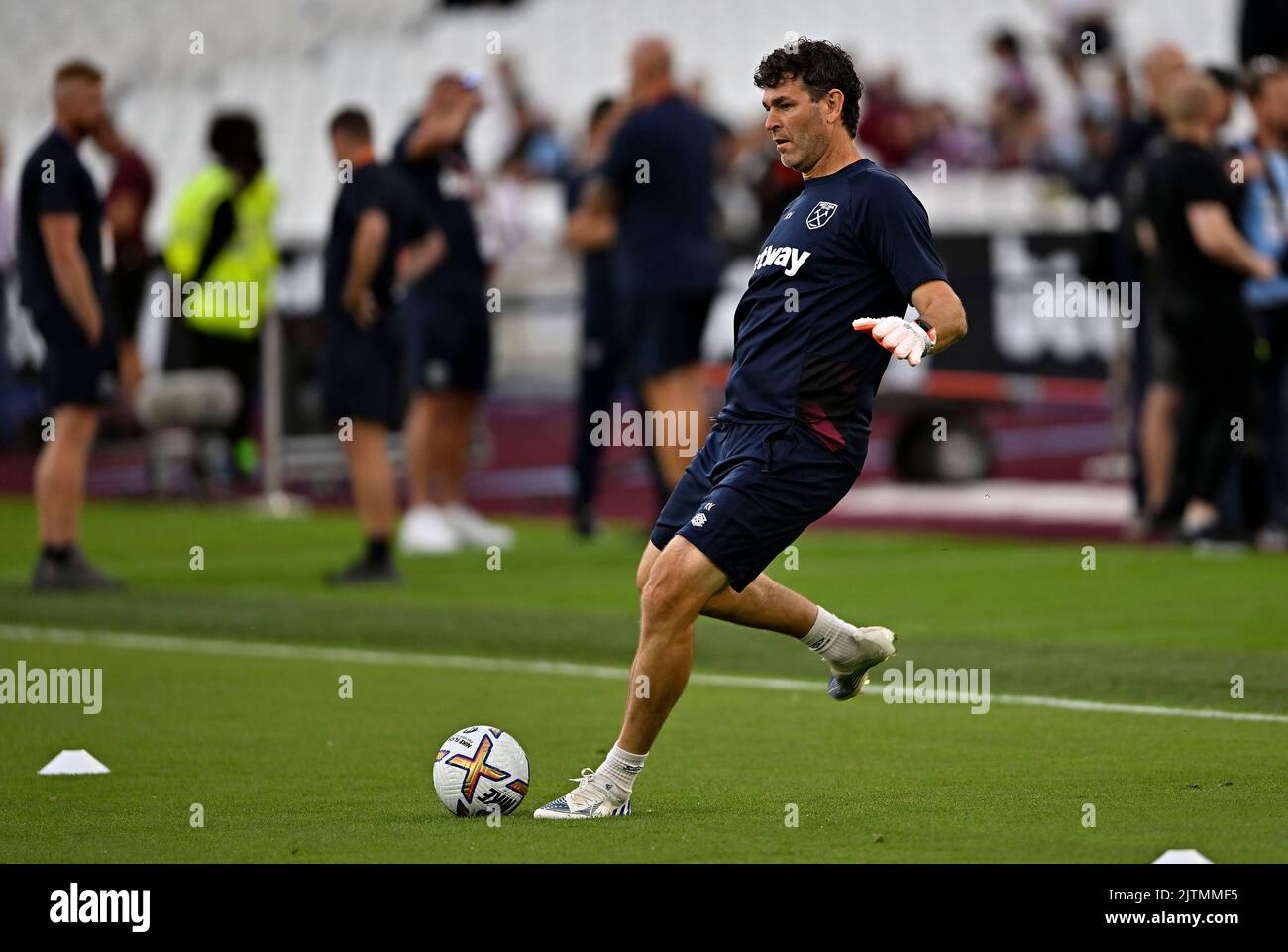 Londra, Regno Unito. 31st ago, 2022. Londra UK 31st agosto 2022Xavi Valero (allenatore di portiere del prosciutto ad ovest) durante la partita della West Ham vs Tottenham Hotspur Premier League allo stadio di Londra Stratford. Credit: MARTIN DALTON/Alamy Live News Foto Stock