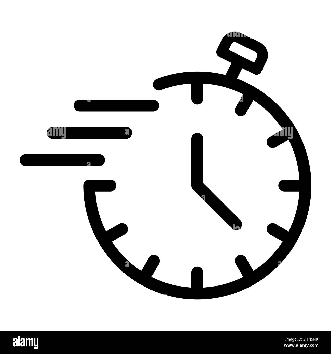 Icona della linea temporale della velocità. Illustrazione vettoriale isolata su sfondo bianco Illustrazione Vettoriale