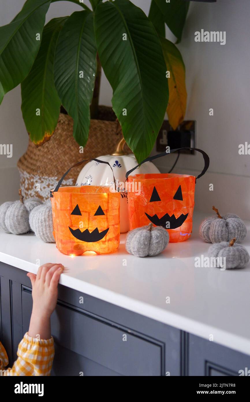 EverBrite Lanterne Di Halloween A Forma Di Zucca – Confezione Da 3, Pieghevoli Con Cordino, Luce A Batteria