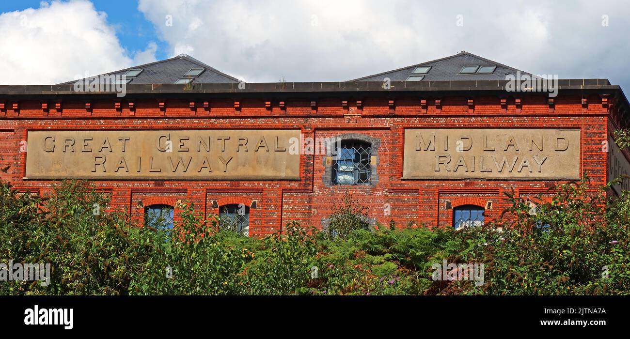 Great Central Railway, Midland Railway warehouse, ora appartamenti / appartamenti, a Warrington Central Station, Cheshire, Inghilterra, WA2 7FW Foto Stock