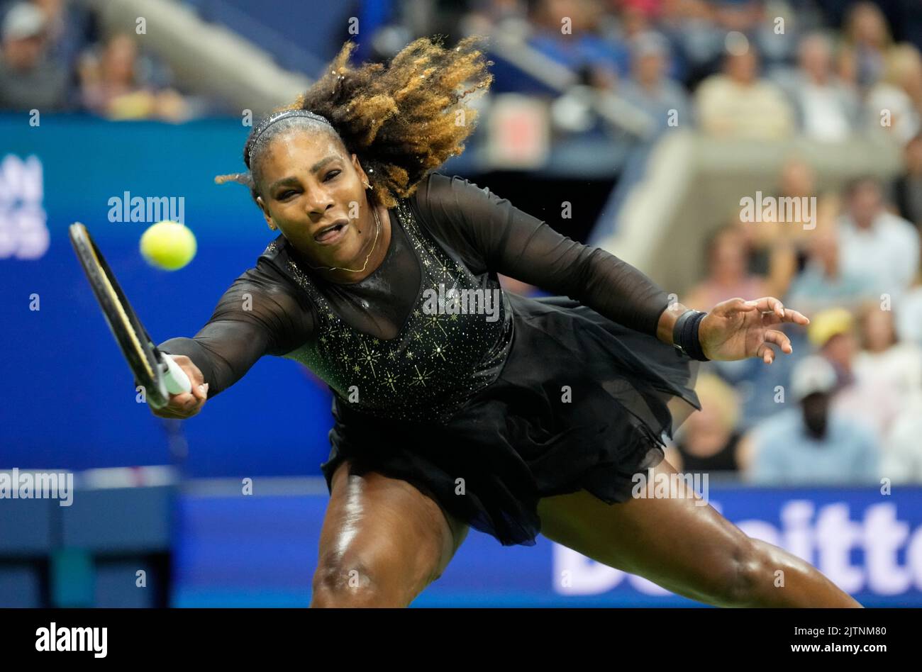 New York, Stati Uniti, 31 agosto 2022: Serena Williams (USA) ha sconfitto Anett Kontaveit (EST) 7-6, 2-6, 6-2, al US Open suonato al Billie Jean King Ntional Tennis Center di Flushing, Queens, New York/USA © Grace Schultz/CSM Foto Stock