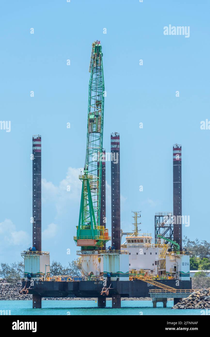 Due terminali di carbone presso il porto, Hay Point Coal Terminal (HPCT) e Dalrymple Bay Coal Terminal (DBCT), che servono miniere di carbone nel Queensland centrale Foto Stock