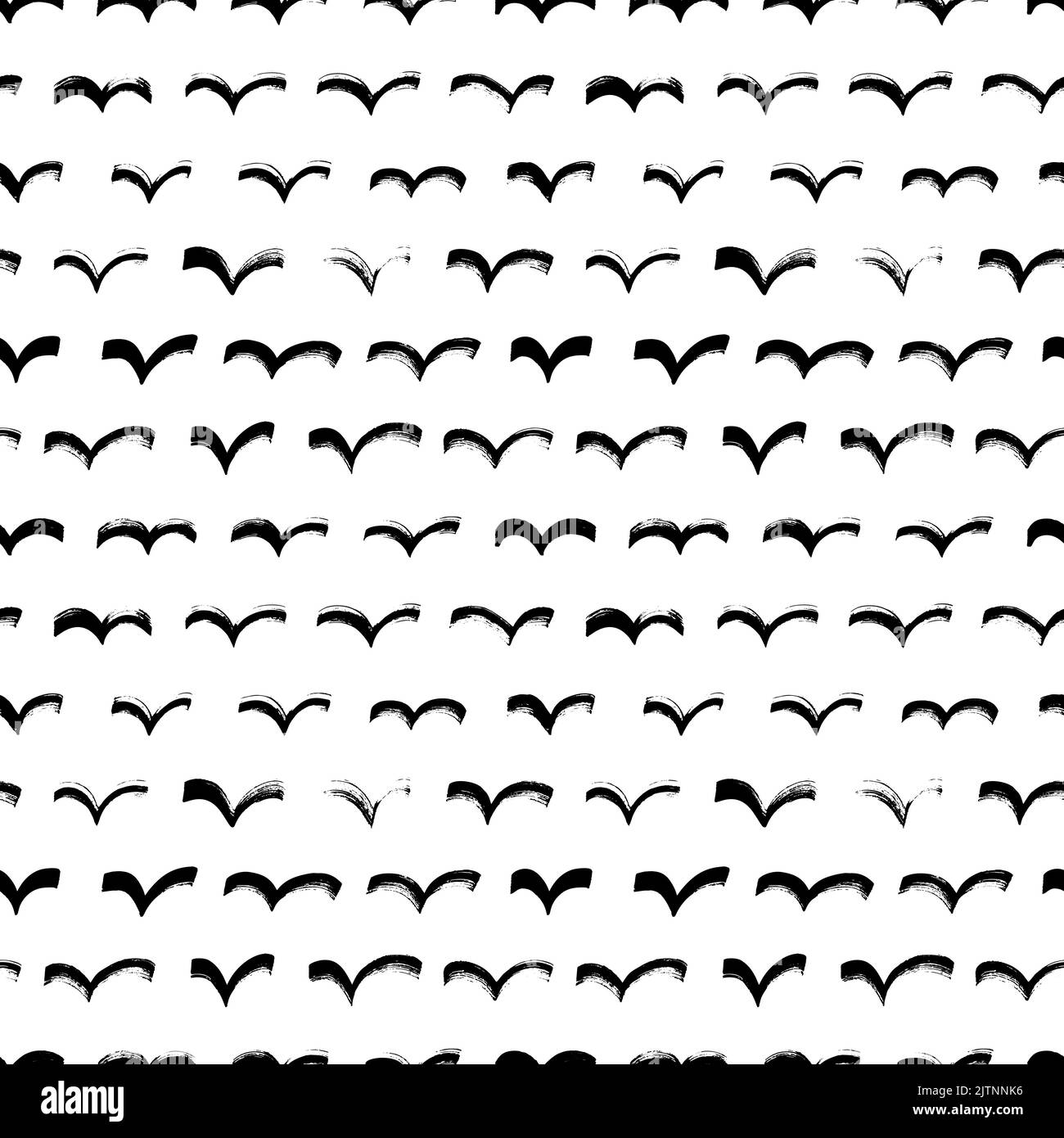 Motivo senza giunture vettoriale con segno di spunta disegnato a mano. Illustrazione Vettoriale