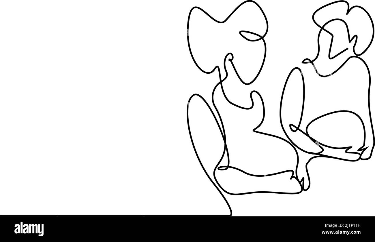 due donne in gravidanza che prendono lezioni in un gruppo Illustrazione Vettoriale