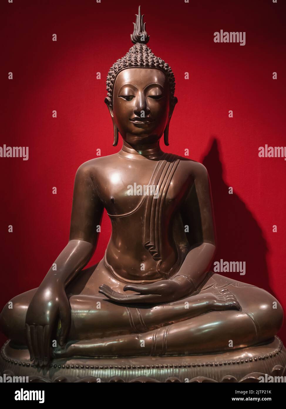 Statua di Buddha del 15th ° secolo. Siddhartha Gautama. Foto Stock