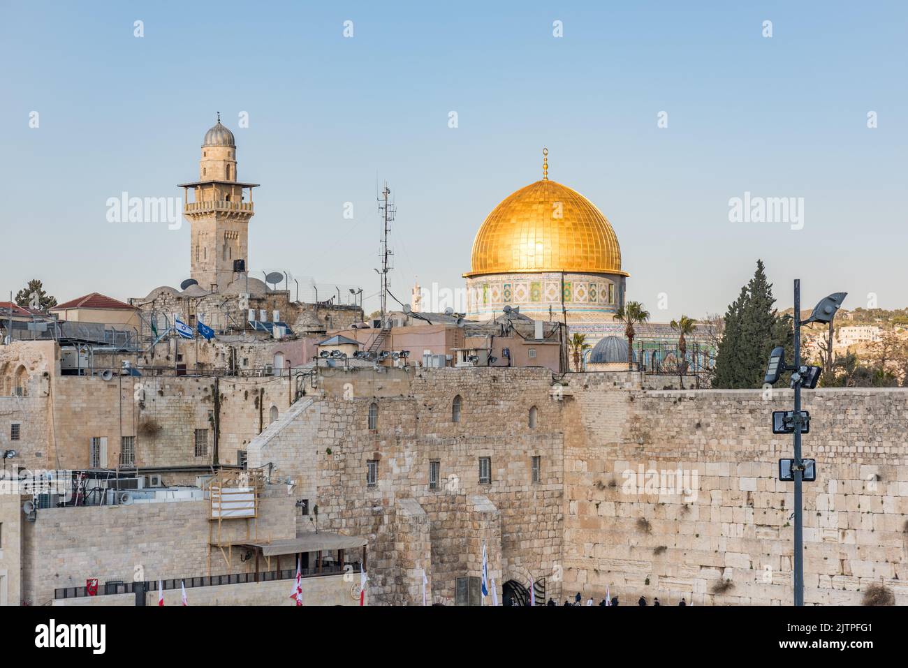 Berg Sion und Klagemauer a Gerusalemme Israele Foto Stock