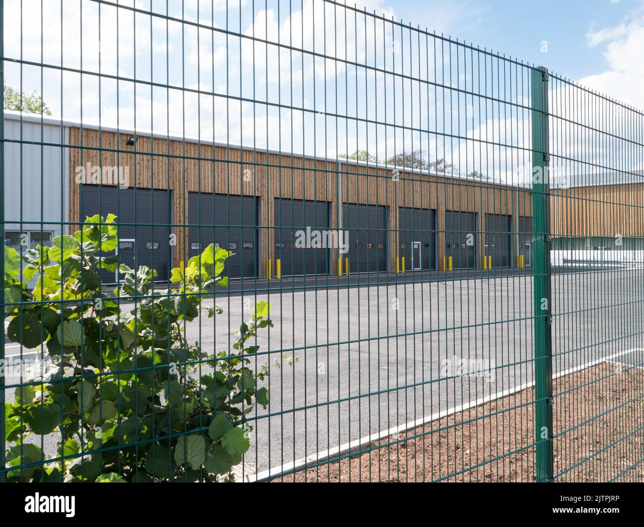Nuovo, vuoto Salt Store e deposito Gritter a Warminster, Wiltshire, Regno Unito. Foto Stock