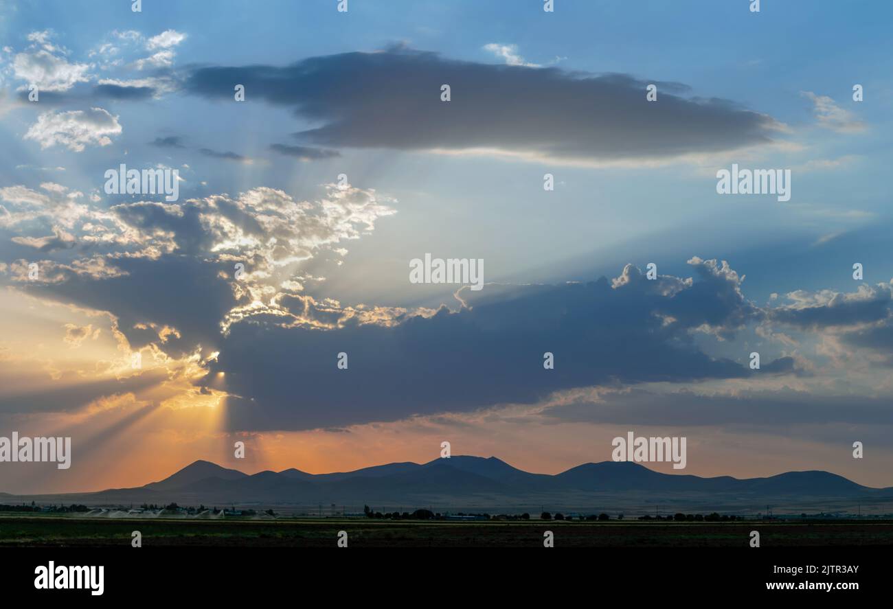 gioco di colore del sole Foto Stock