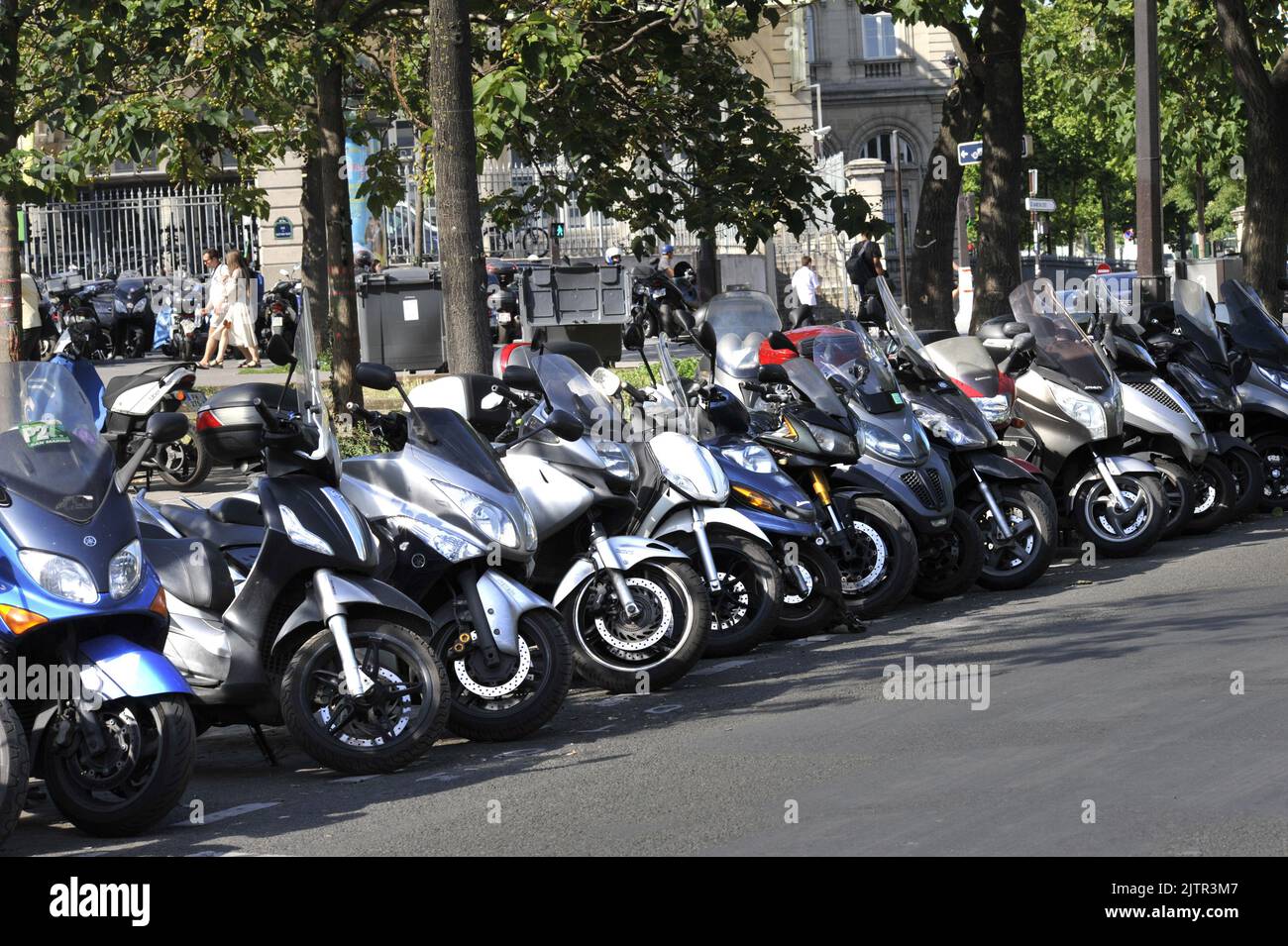 FRANCIA. PARIGI (75) 2TH° DISTRETTO. PARCHEGGIO PER MOTOCICLISTI Foto Stock