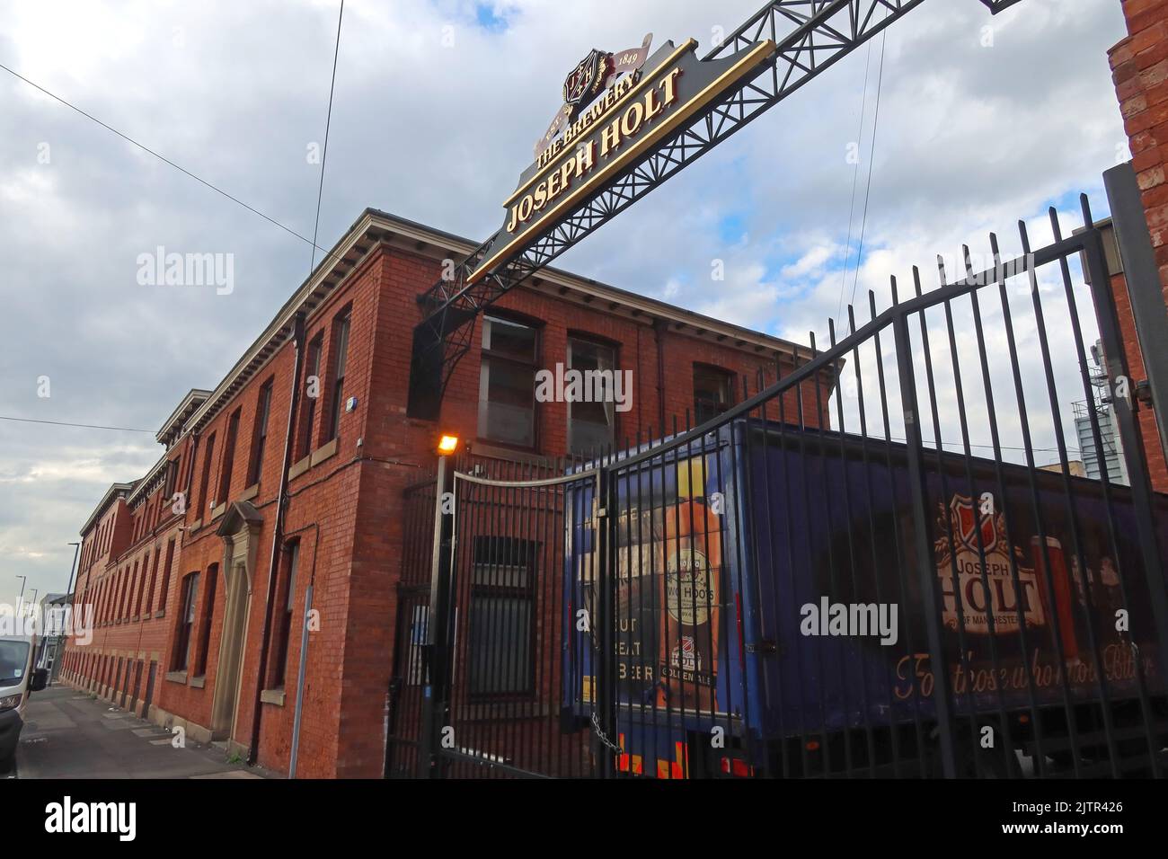 Joseph Holt Derby Brewery, Empire Street, Cheetham Hill, Manchester, Inghilterra, Regno Unito, M3 1JD Foto Stock
