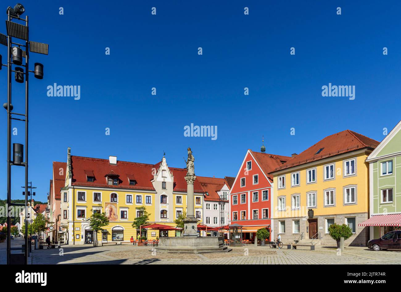 Pittoresca città vecchia di Mindelheim a Unterallgäu Foto Stock