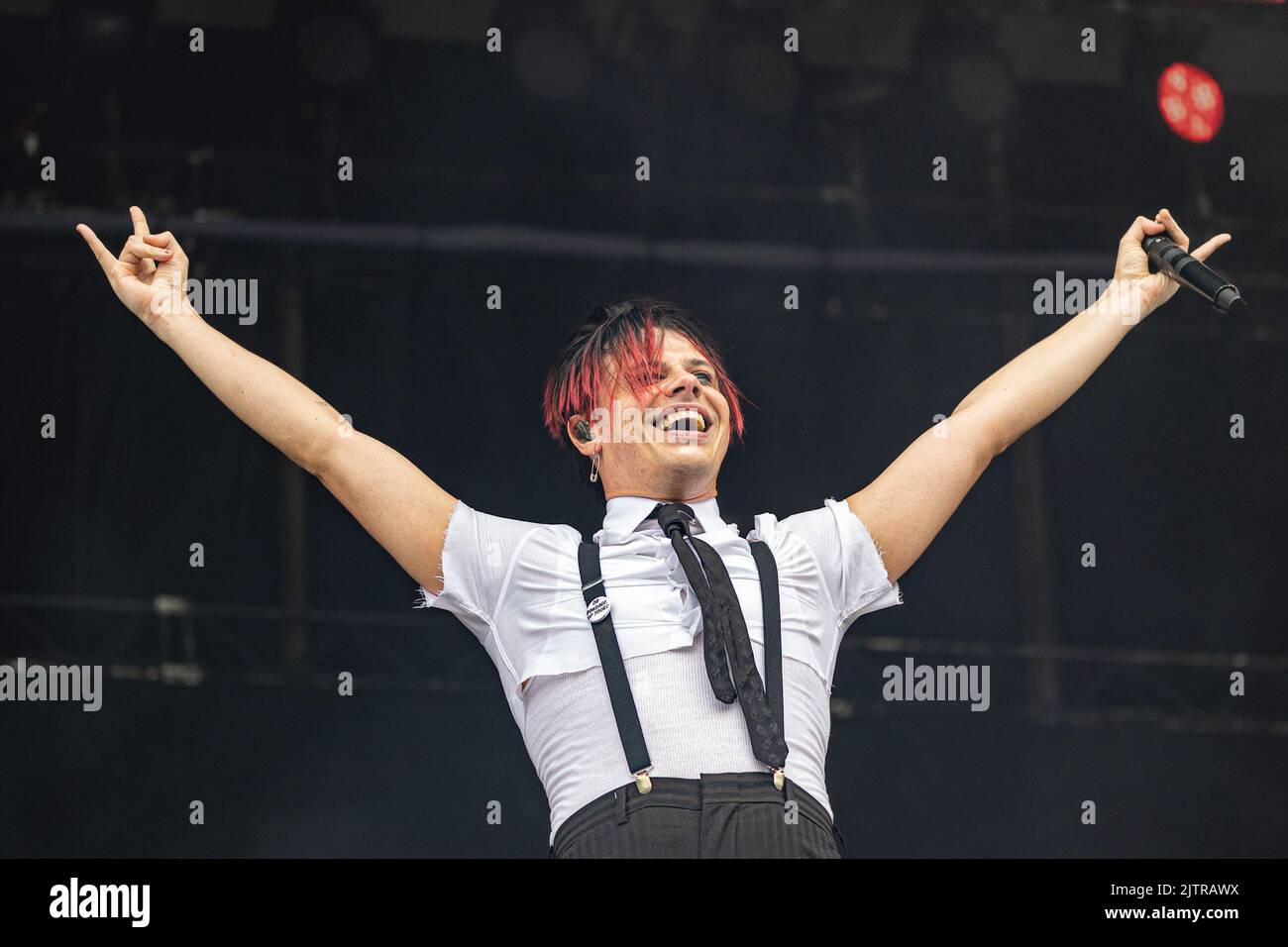 Saint-Cloud Francia 25 agosto 2022 Yungblud concerto dal vivo al Rock en Seine Festival Day 1 Parigi © Andrea Ripamonti / Alamy Foto Stock