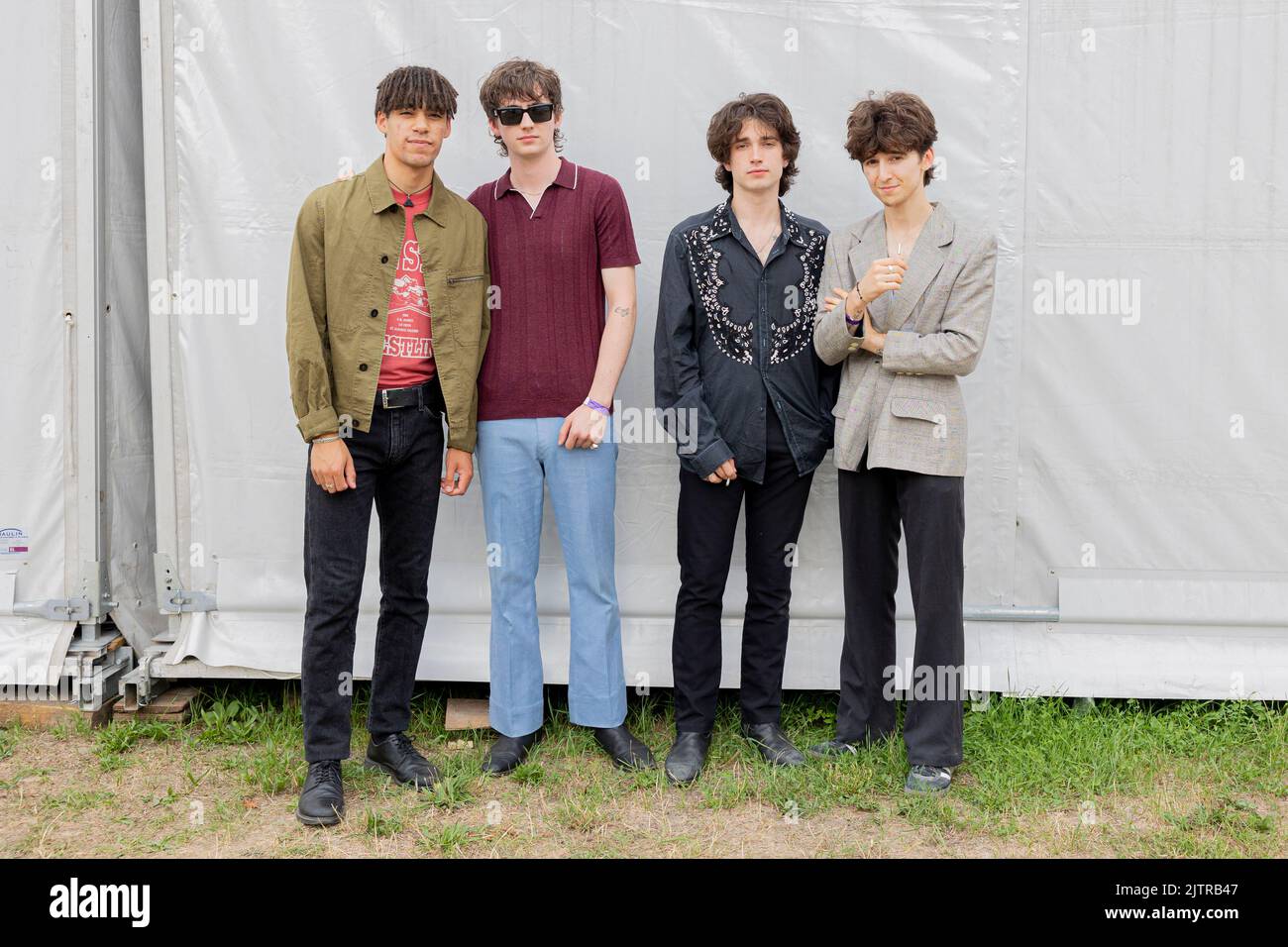 Saint-Cloud Francia 25 agosto 2022 sessione fotografica dell'inalatore prima del concerto dal vivo al Rock en Seine Festival Day 1 Parigi © Andrea Ripamonti / Alamy Foto Stock