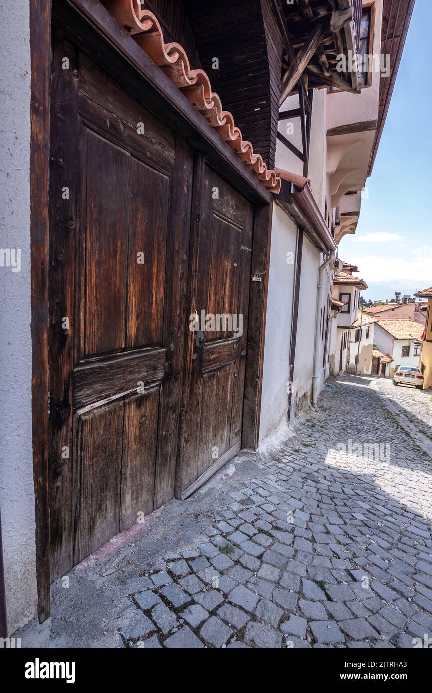 I pomelli delle case tradizionali dell'Anatolia, oltre a servire uno scopo funzionale, riflettono lo stile di vita dell'Anatolia, il gusto dell'arte e dell'artigianato. Foto Stock